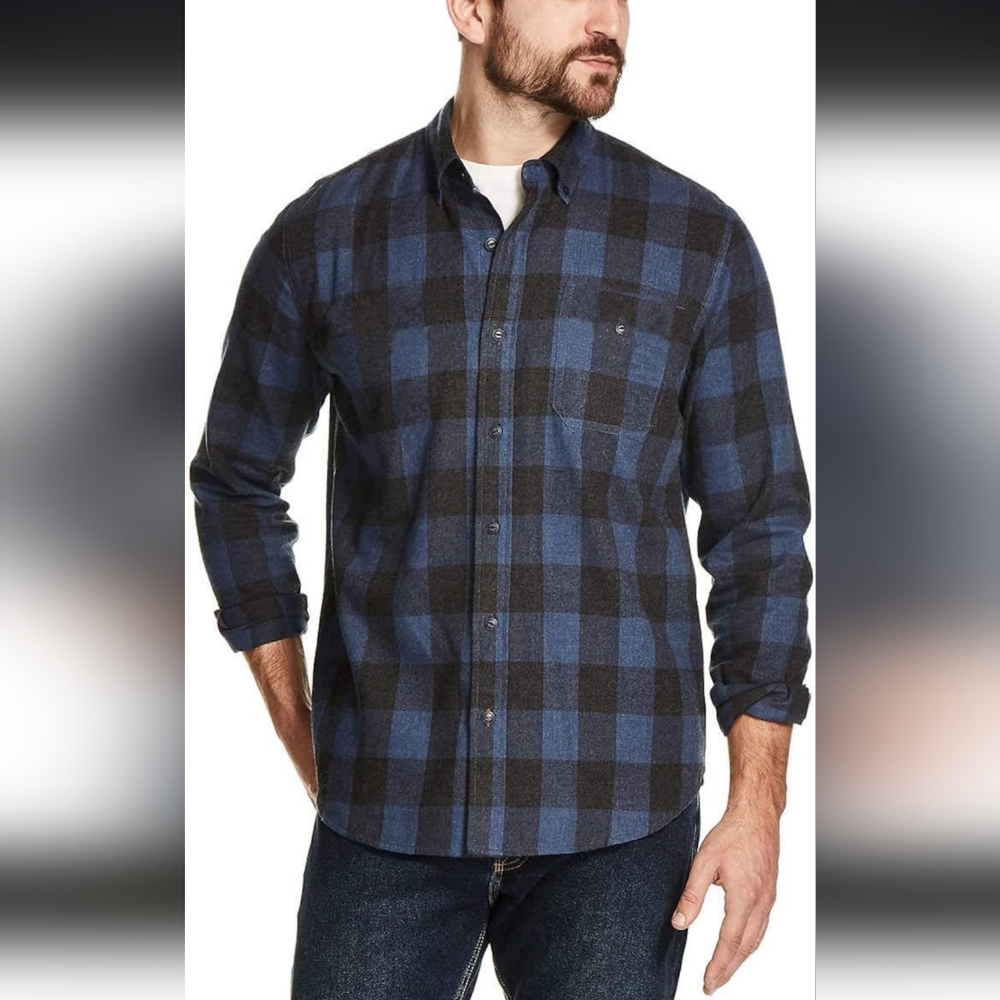 WeatherProof Vintage Mens Flannel Button Up Shirt
